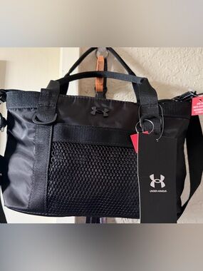Under Armour Black Mesh Front Crossbody Tote